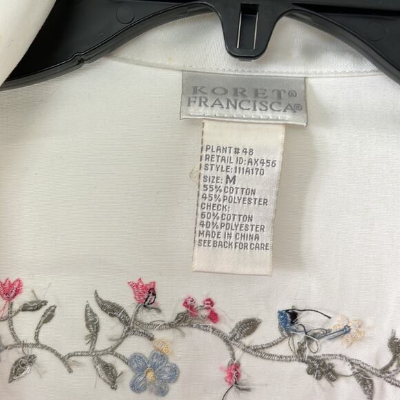 Vintage Koret Francisca Pink Flower Patchwork Zip Up Windbreaker Jacket - Picture 3 of 14